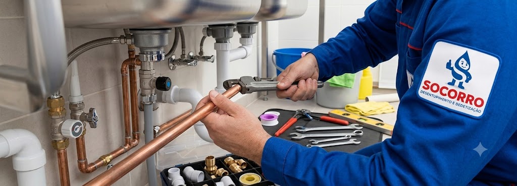 Profissional realizando Serviços de Hidráulica em São José