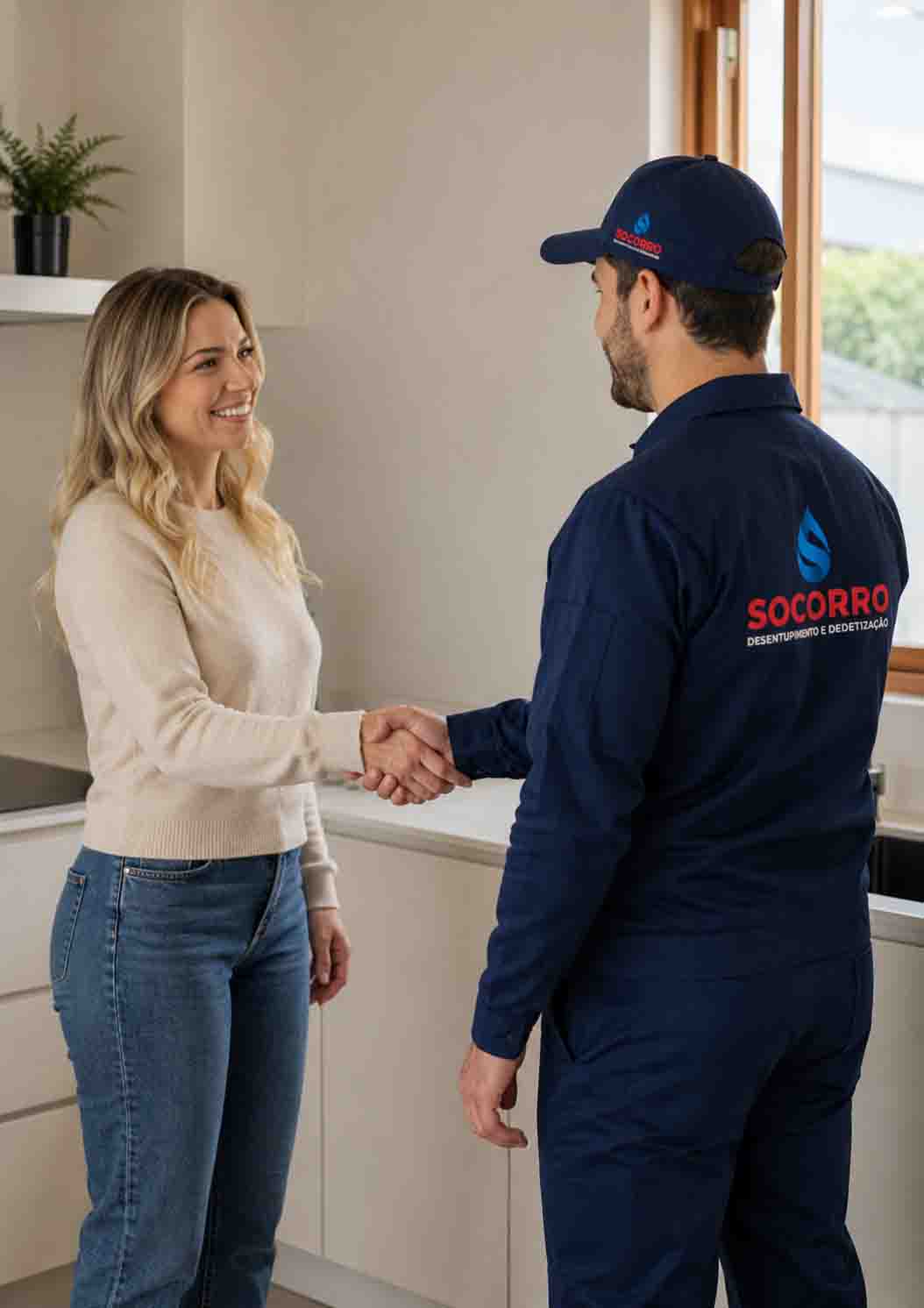 Equipe da Desentupidora em São José atendendo cliente em São José